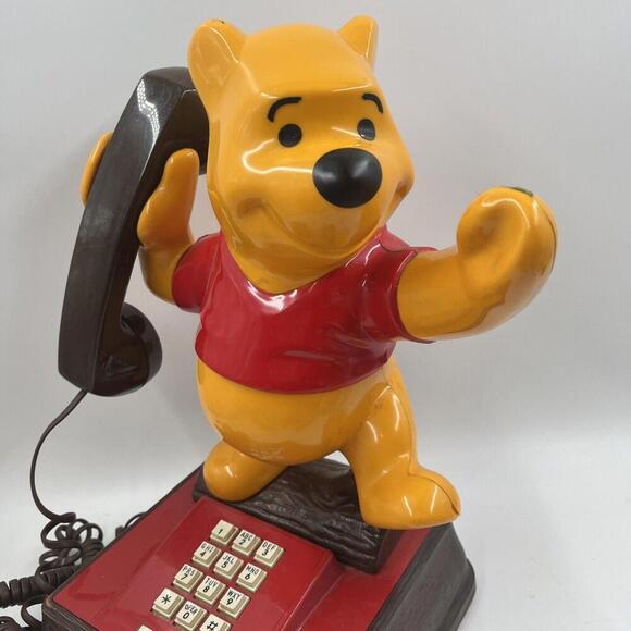 Vintage WINNIE THE POOH Landline Telephone Collectible Antique Disney 1964 - Picture 9 of 12